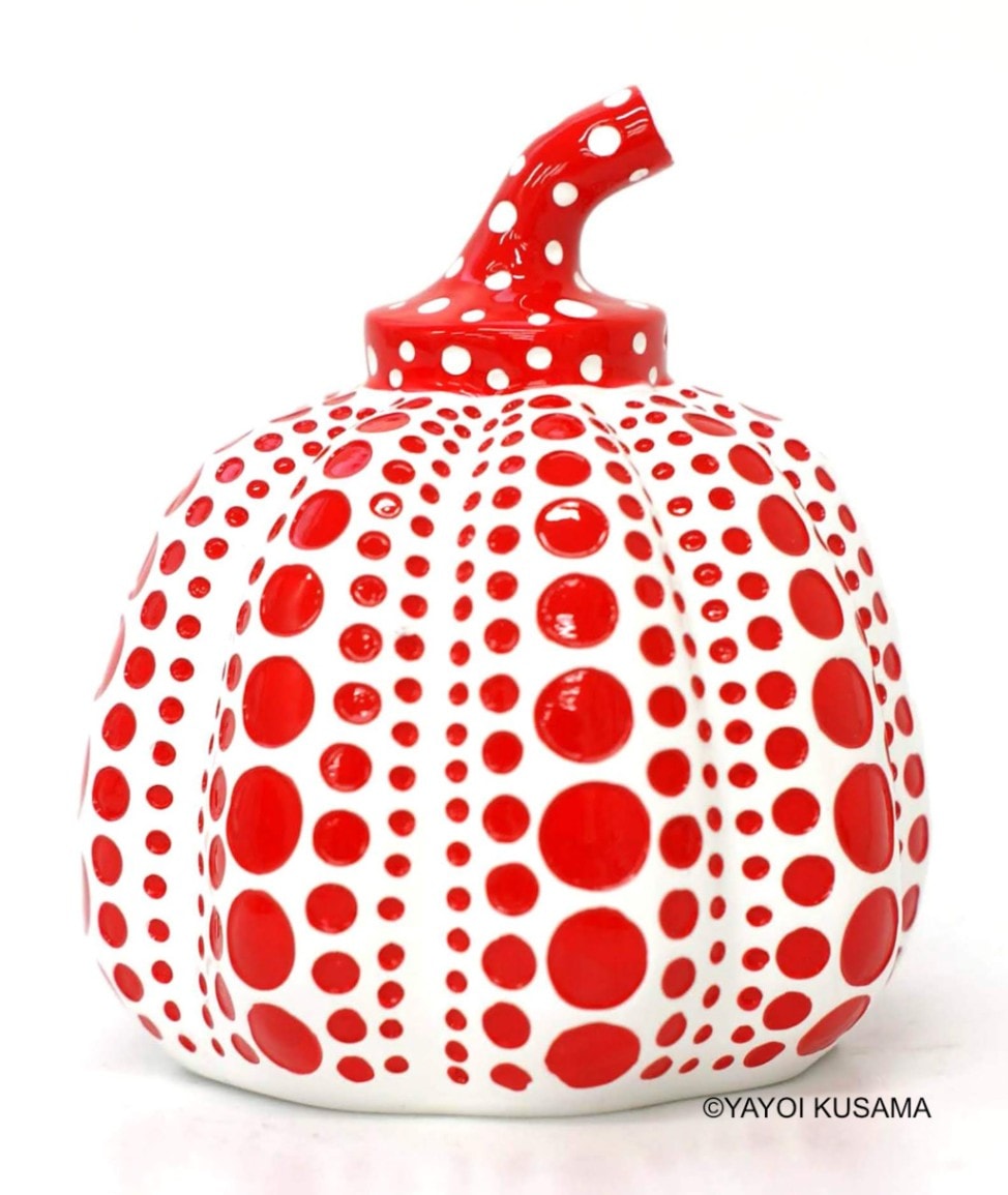 草間彌生 オブジェ [パンプキン(ホワイト)]｜ラムフロム - アート