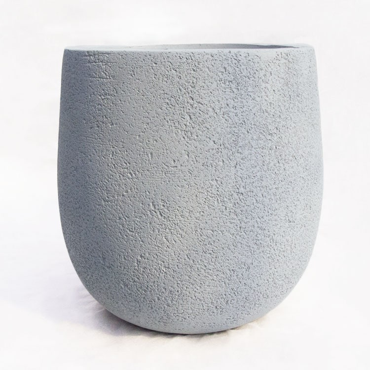 植木鉢 ファイバークレイ製 グレイニー エッグ グレー（灰） / φ44cm
