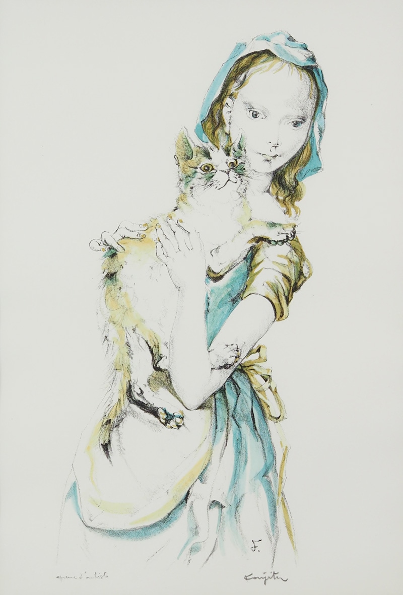 藤田嗣治 「猫を抱く少女」 | | アトリエ・ブランカ