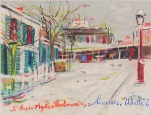 モーリス・ユトリロ 「モンマルトルのミミ・パンソンの家