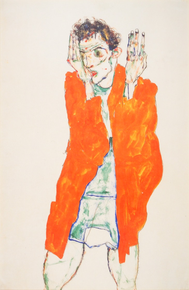 エゴン・シーレ 「オレンジの外套を着た自画像」 | | アトリエ・ブランカ