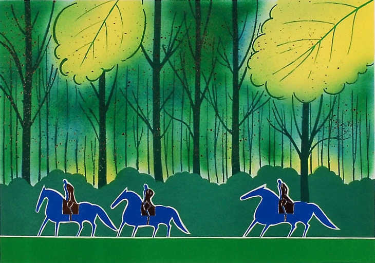 セルジュ・ラシス 「森の中の騎手たち（ヨコ）」 | | アトリエ・ブランカ