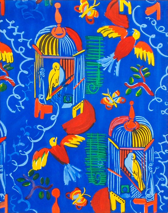 ラウル・デュフィ 「フェリエのテキスタイル（籠の鳥）」 | | アトリエ