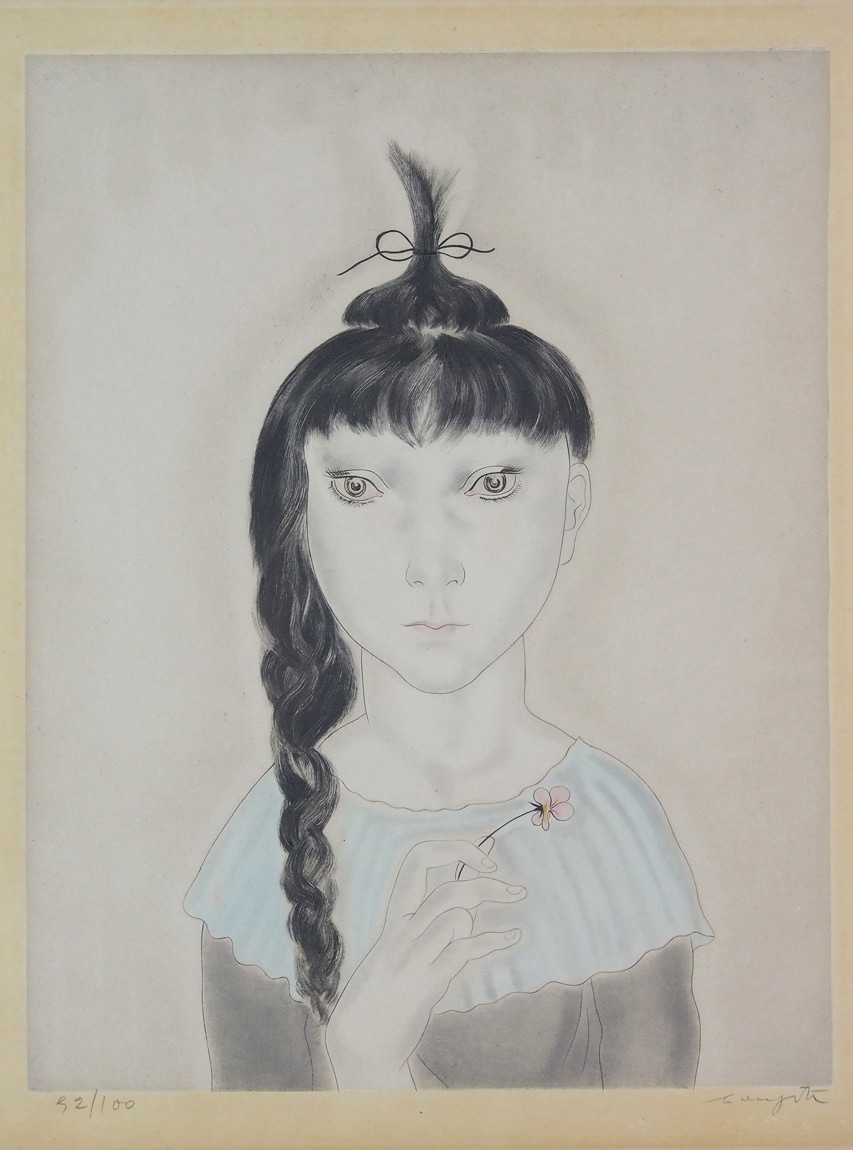 藤田嗣治 「花を持つ少女」 | | アトリエ・ブランカ