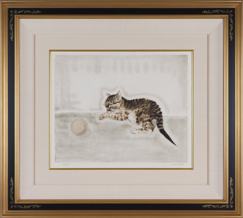 藤田嗣治 「ボールのそばでまどろむ仔猫」 | | アトリエ・ブランカ