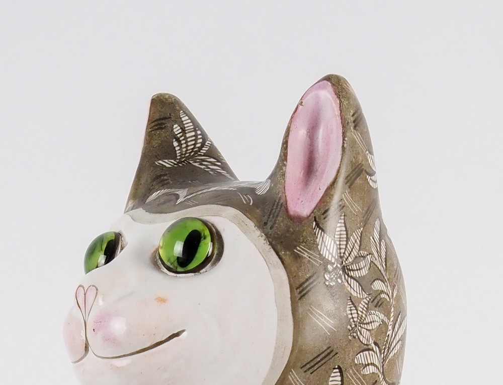 エミール・ガレ 「猫型置物（緑）」 | | アトリエ・ブランカ