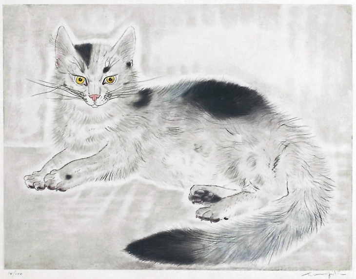 藤田嗣治 「横たわる猫」 | | アトリエ・ブランカ