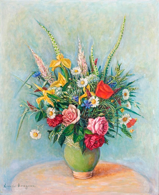 長谷川潔 「花瓶の花」 | | アトリエ・ブランカ