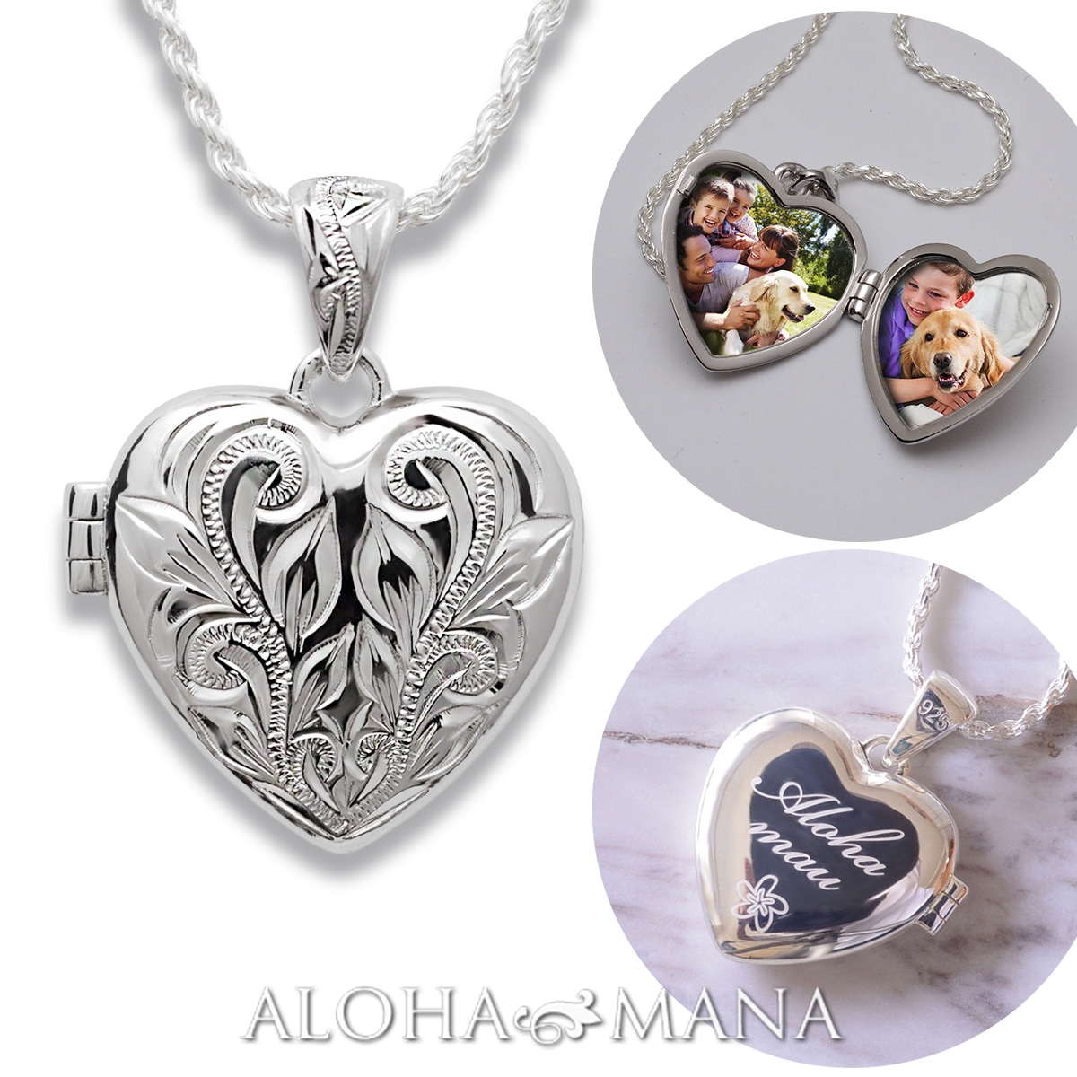 数量限定】ハワイアンジュエリー ネックレス シルバー 925 スクロール