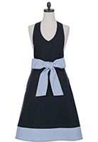 サックス＆ライトグレーローブエプロン ARB23 | フレアーエプロン