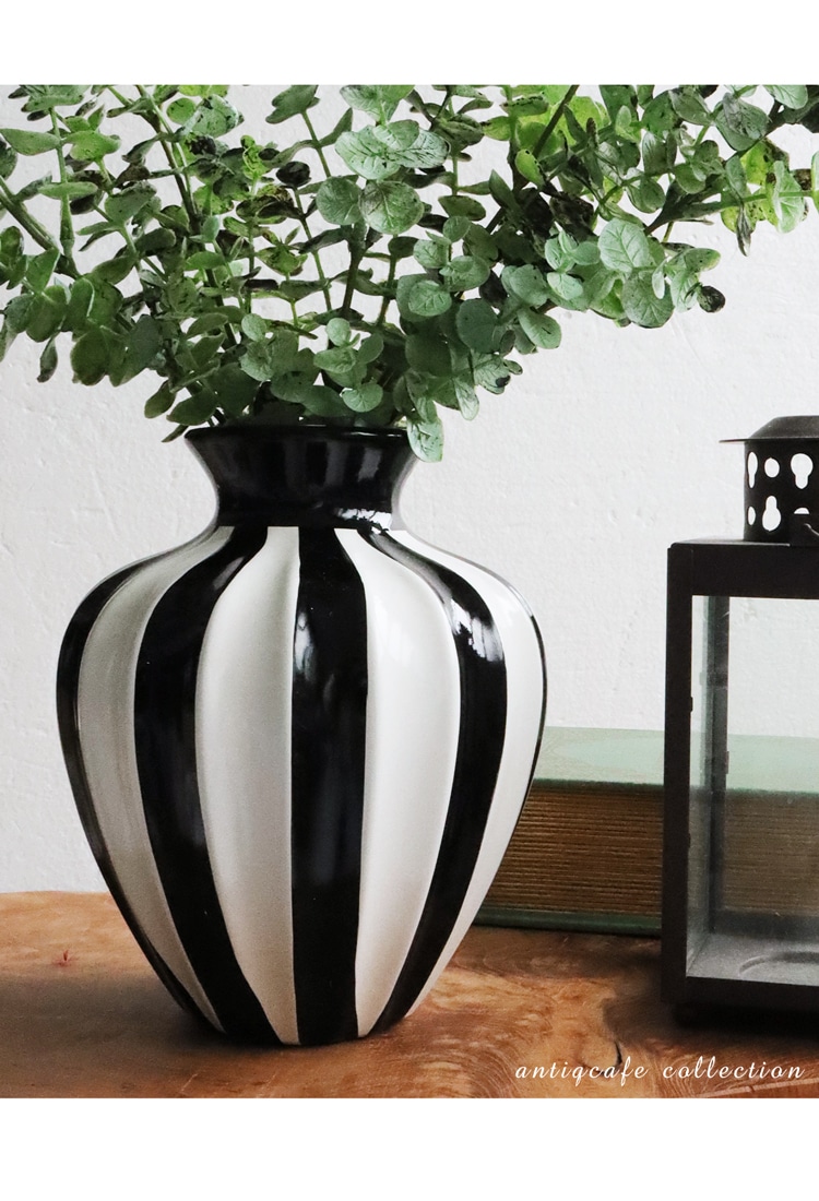 ストライプ柄 花瓶 Sサイズ Ssize インテリア 送料無料・メール便不可