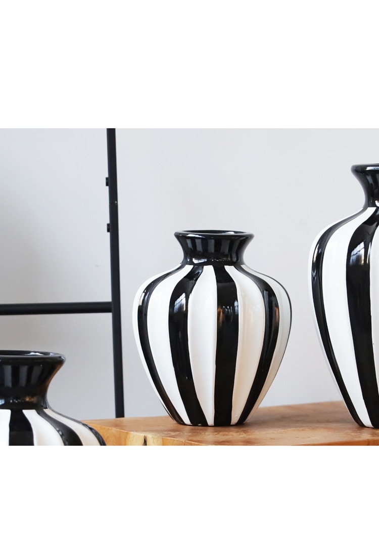 ストライプ柄 花瓶 Sサイズ Ssize インテリア 送料無料・メール便不可