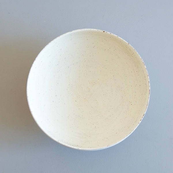 二階堂明弘 やきしめドラ鉢 白 大 Φ20cm