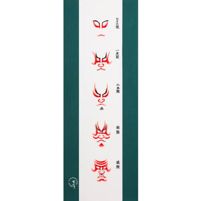 手ぬぐい「隈取五種」｜麻布十番麻の葉オンラインショップ