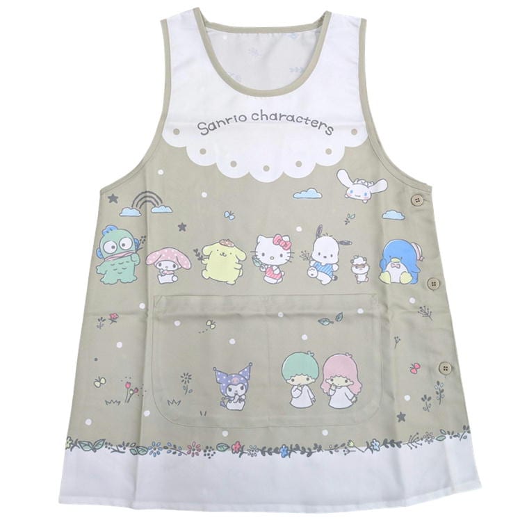 エプロン サンリオキャラクターズ キャラクター サイドボタン かぶり