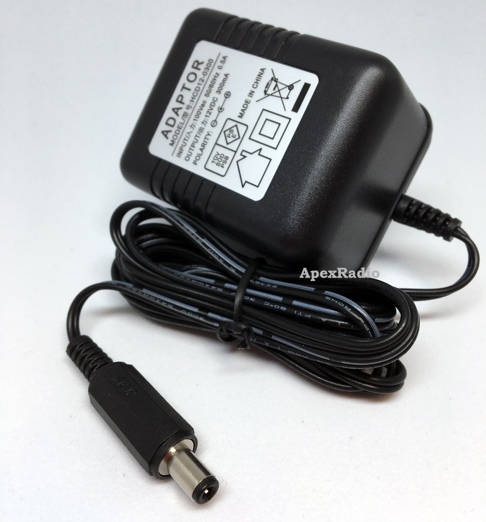 ACアダプタ HCD12-0300 DC12V / 300mA DCプラグ(内径2.1mm 外径5.5mm