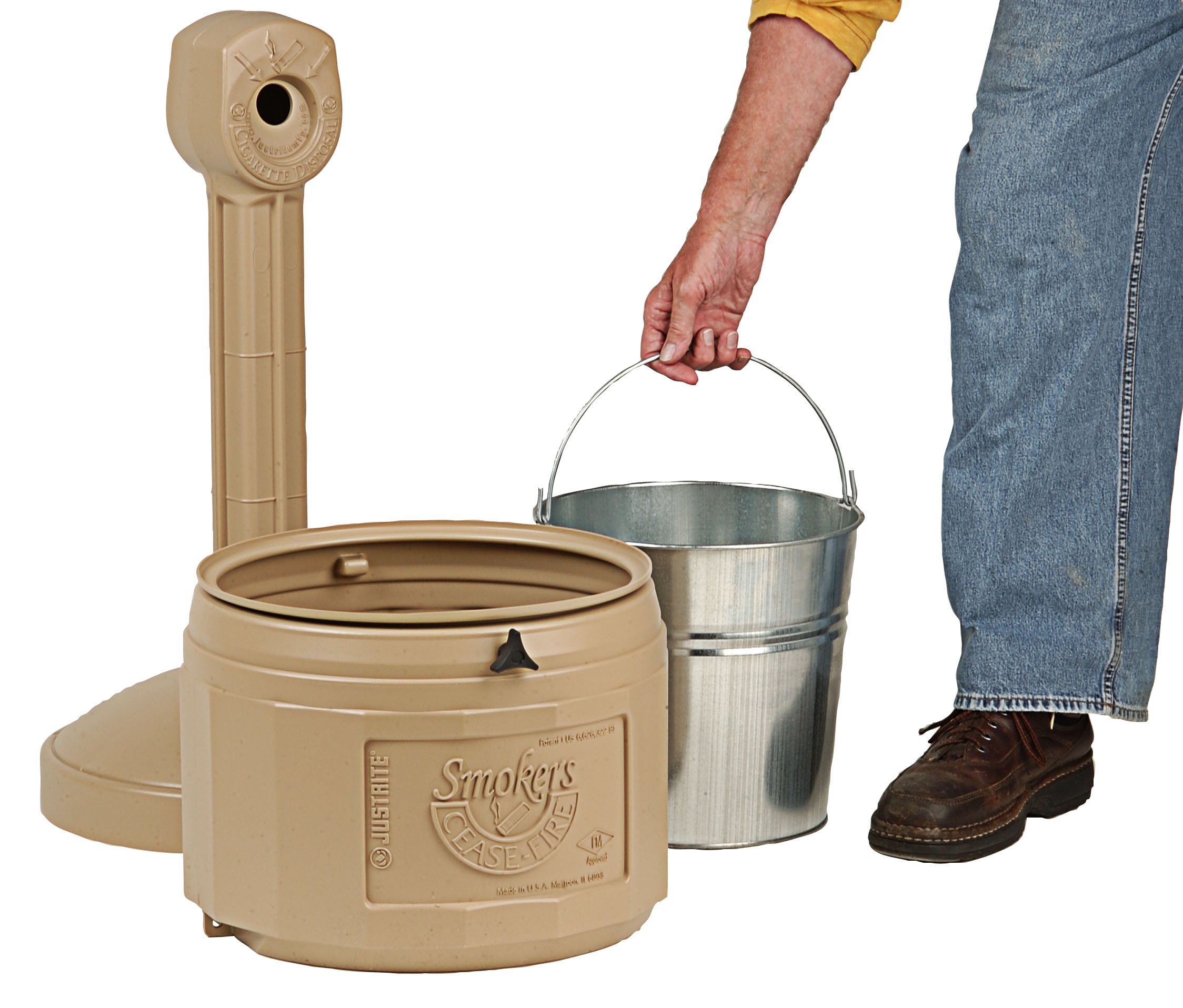 自動消火式 業務用スタンド式灰皿CEASE-FIRE（シースファイア） 3色