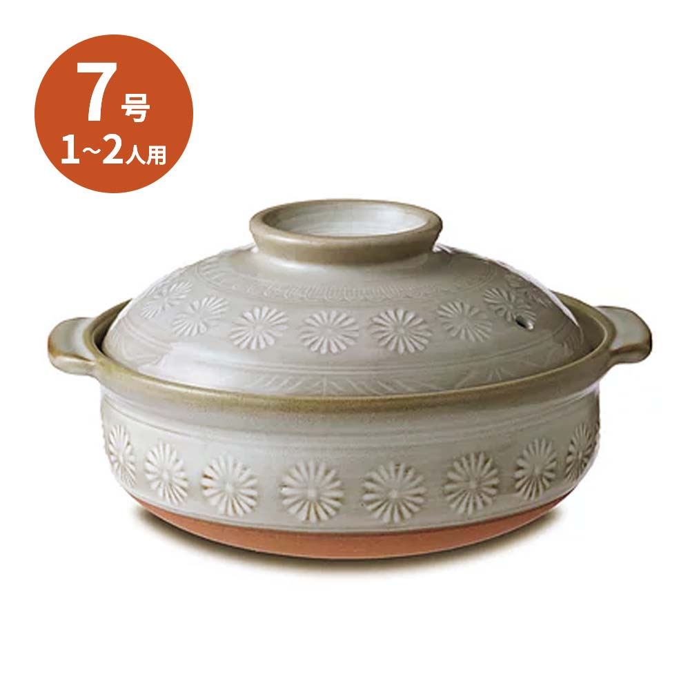 送料無料】銀峯 花三島 10号鍋 土鍋 5～6人用 | キッチン・調理器具