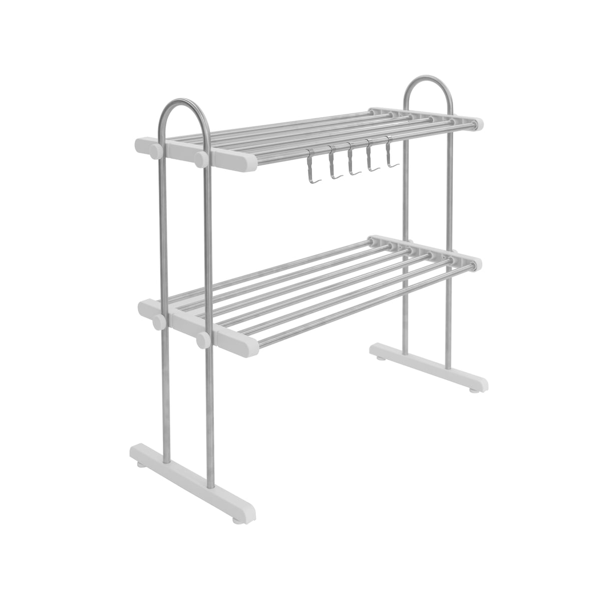 送料無料】田窪工業所 伸縮置き棚 2段幅 52~91cm フック付 PP2-90LS