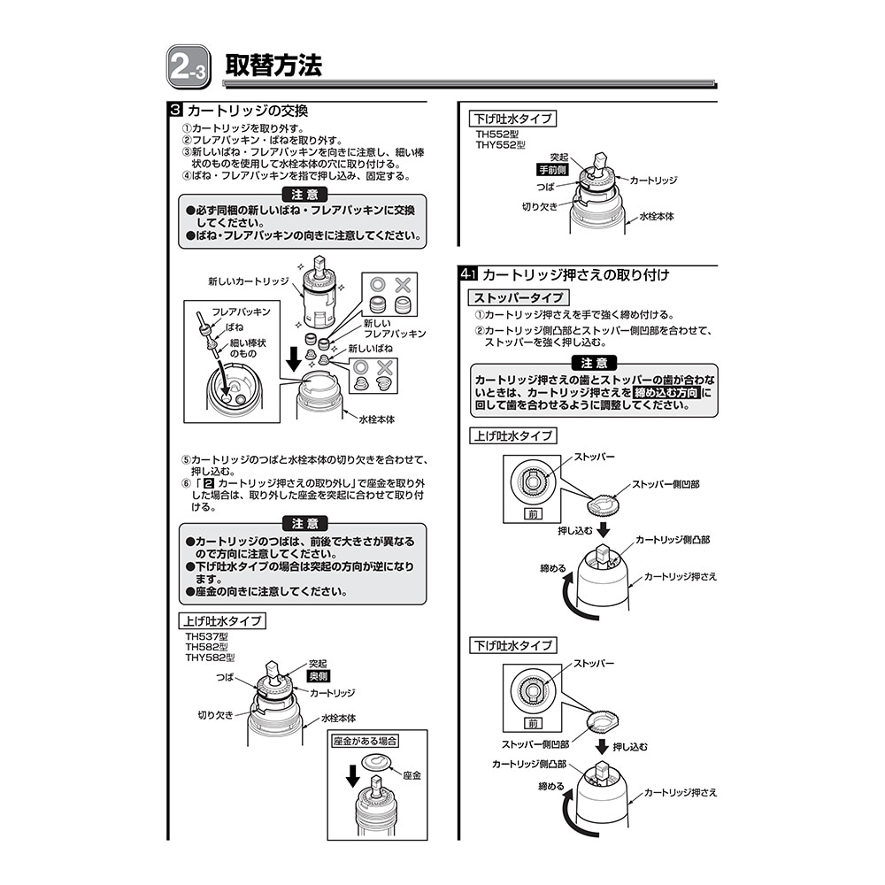 送料無料】【在庫限り】THY582N TOTO 水栓金具補修パーツ カートリッジ