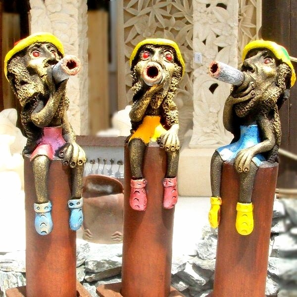 ラスタマンのお香立て／煙を吐くラスタマンのお香立て／スティック香用