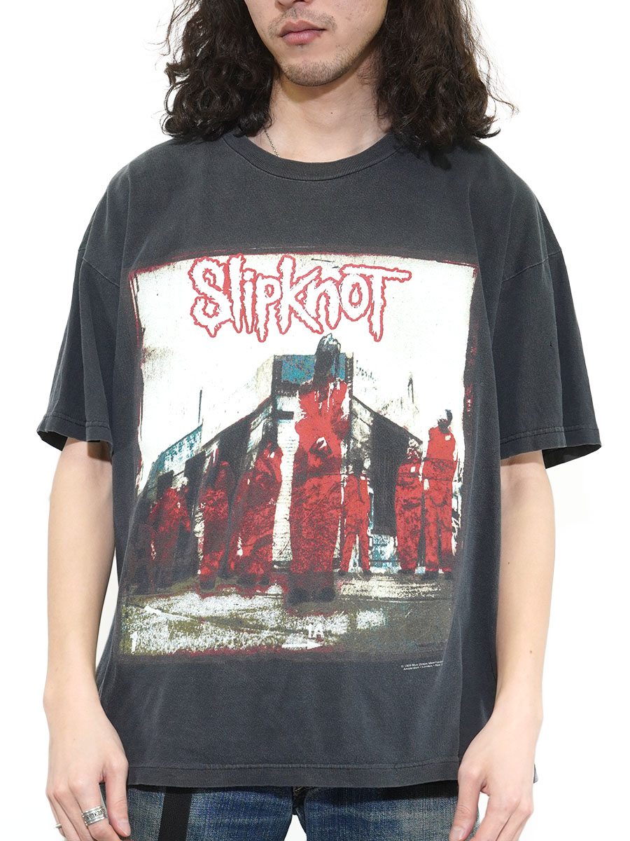 90's BLUE GRAPE ''SlipKnot'' 両面プリント Tシャツ 墨黒 表記(L) USA