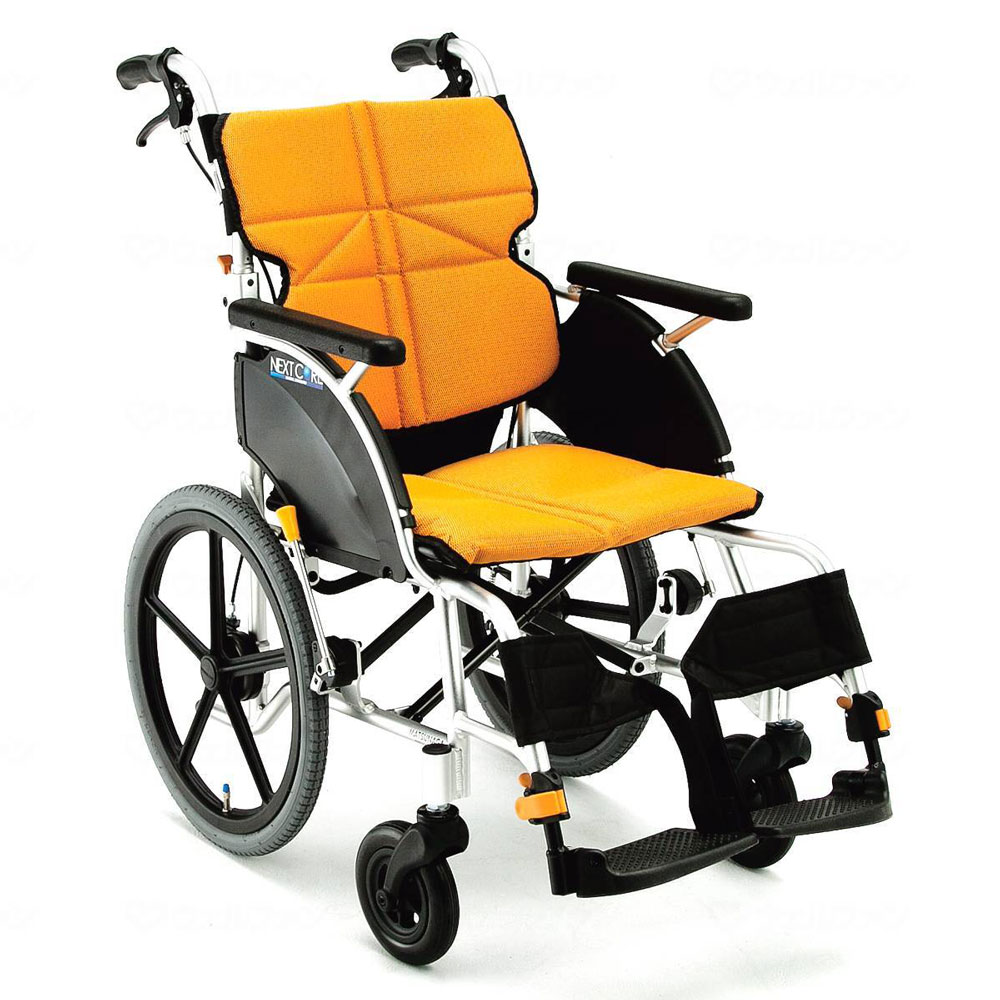介助用車椅子NEXT－21B 背折れ式・介助ブレーキ付き・背張り