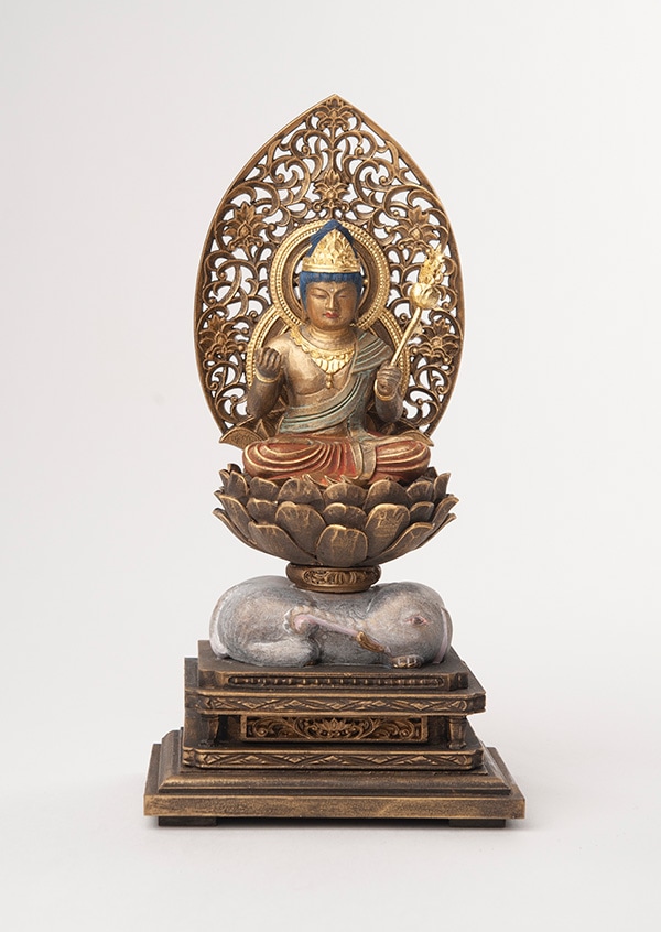 仏像】普賢菩薩 辰・巳年の守護本尊 身丈2寸 古美彩色仕上げ | 干支