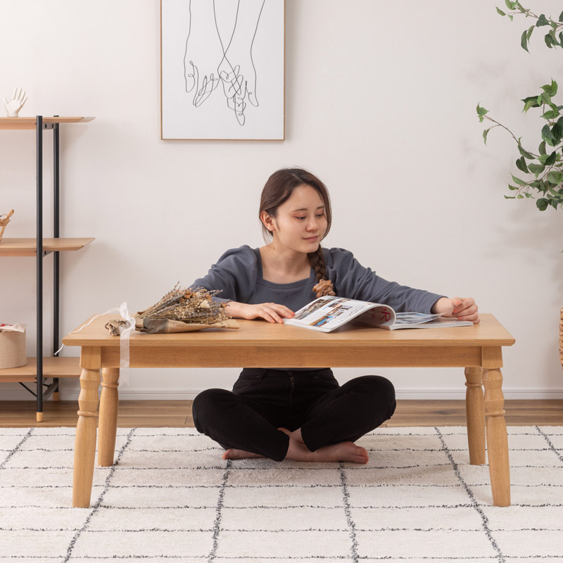 こたつテーブル 2WAY 高さ調整 長方形｜ベッド・マットレス