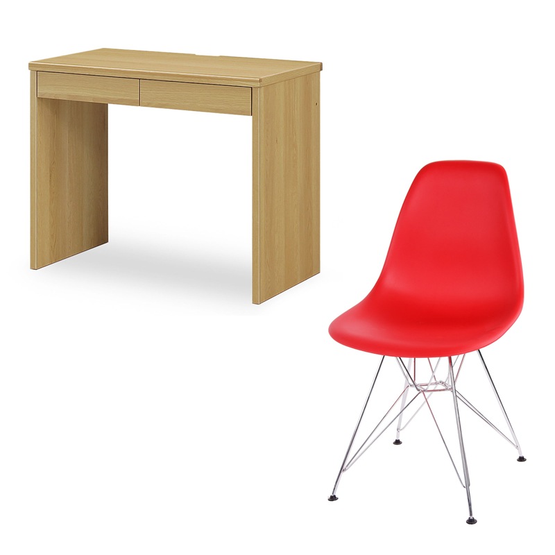 デスクチェアセット 2点セット/トンド【toNdo】平机 + シェルチェア