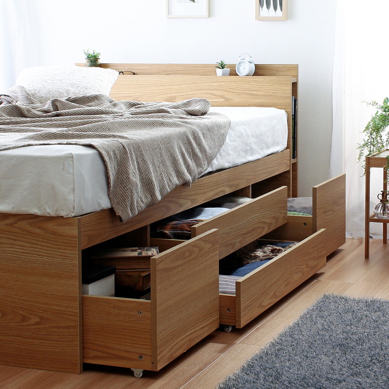 セミダブル】大容量収納 チェストベッド/オムニア【OMNIA】｜ベッド