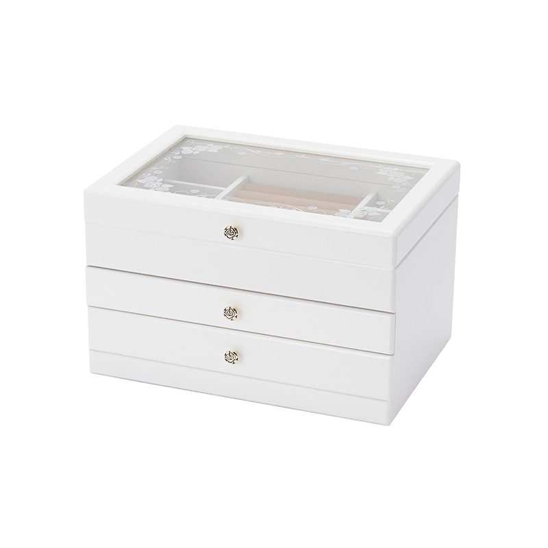 木製ジュエルケース ホワイト | ジュエリー・アクセサリー収納,ケース