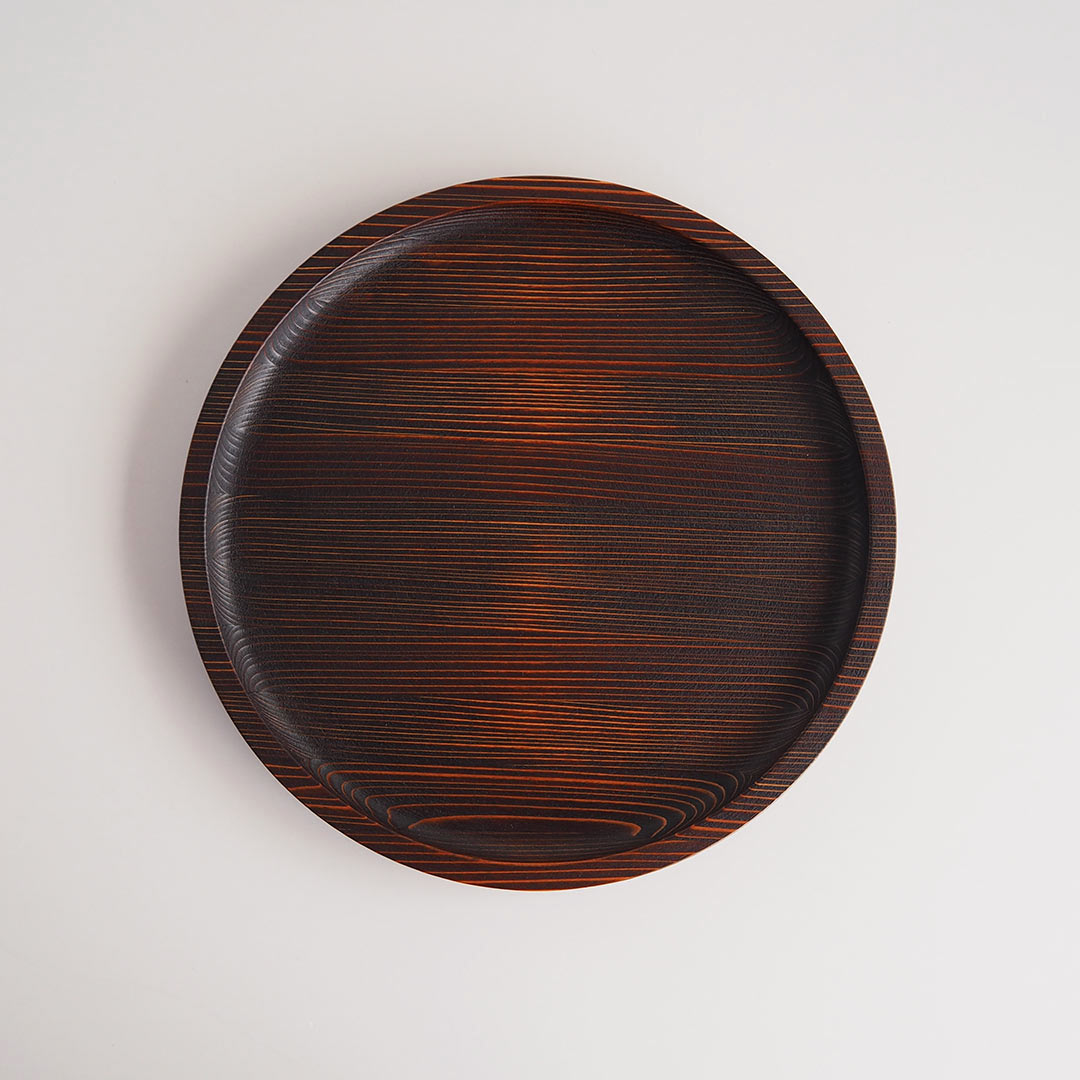 うるしの丸盆/中/30cm | 杉の木クラフト | 糸島くらし×ここのき 公式