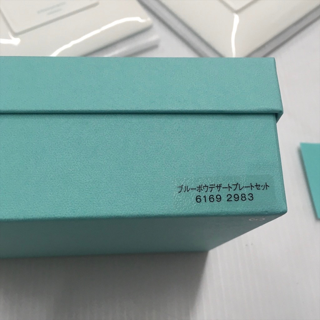 中古 未使用 TIFFANY＆Co. ティファニー ブルーボウデザートプレート