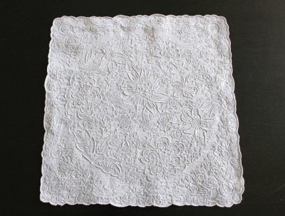 shan tou スワトウ刺繍 ハンカチ 約30×30cm｜インテリアレース