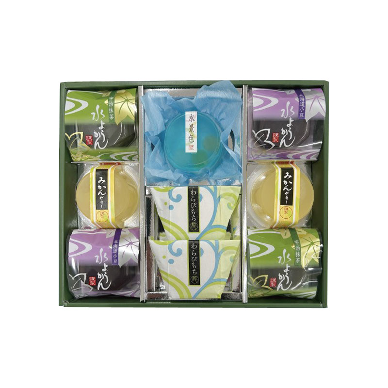 京伏見菓匠 和晃「水景色 9個入/12個入」 五種の涼菓を詰合せ、夏