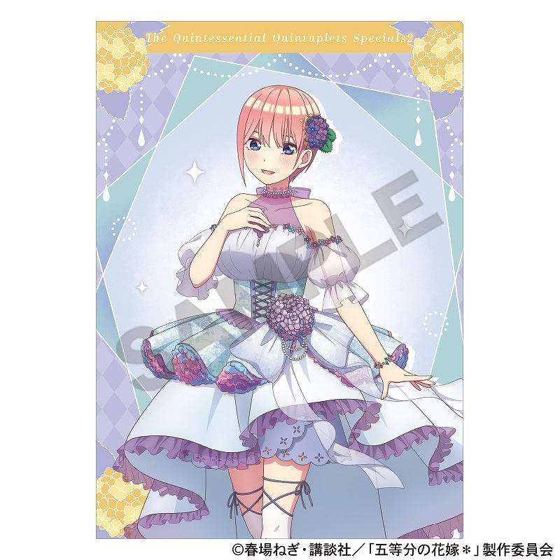 五等分の花嫁＊ シングルクリアファイル＿中野一花/紫陽花ドレス