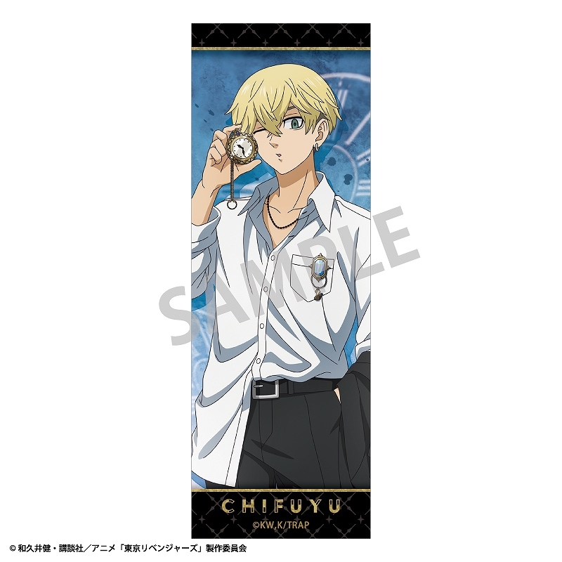 東京リベンジャーズ ロングスクエア缶バッジ＿松野 千冬／モノトーン