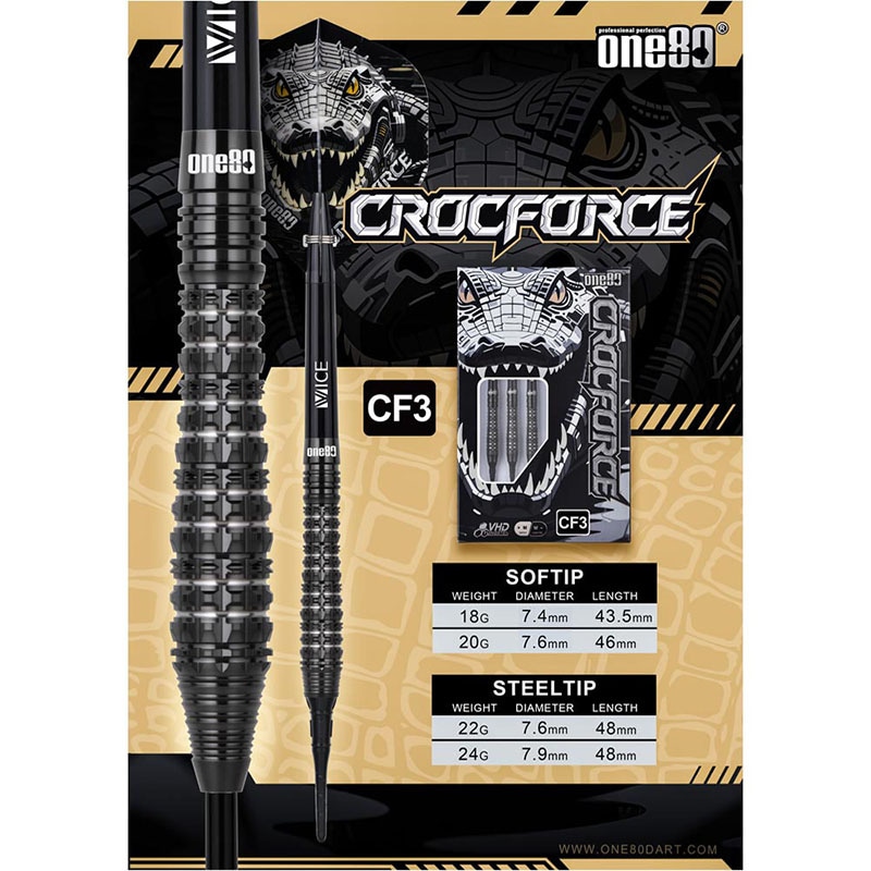 定価11000円 ソフトダーツ クロックフォース 18g CF3 CROCFORCE（クロックフォース） CF3 2BA 18g｜ダーツ用品メーカーOne80