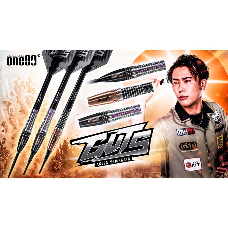 山形明人 One80 ワンエイティ GUTS ガッツ 20g 定価/12100円 ワンエイティー ガッツ 20g One80 GUTS 20g 山形明人 | ソフトダーツ
