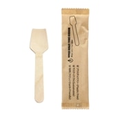 木製スプーン 未晒紙完封ウッドスプーン 110mm 100本