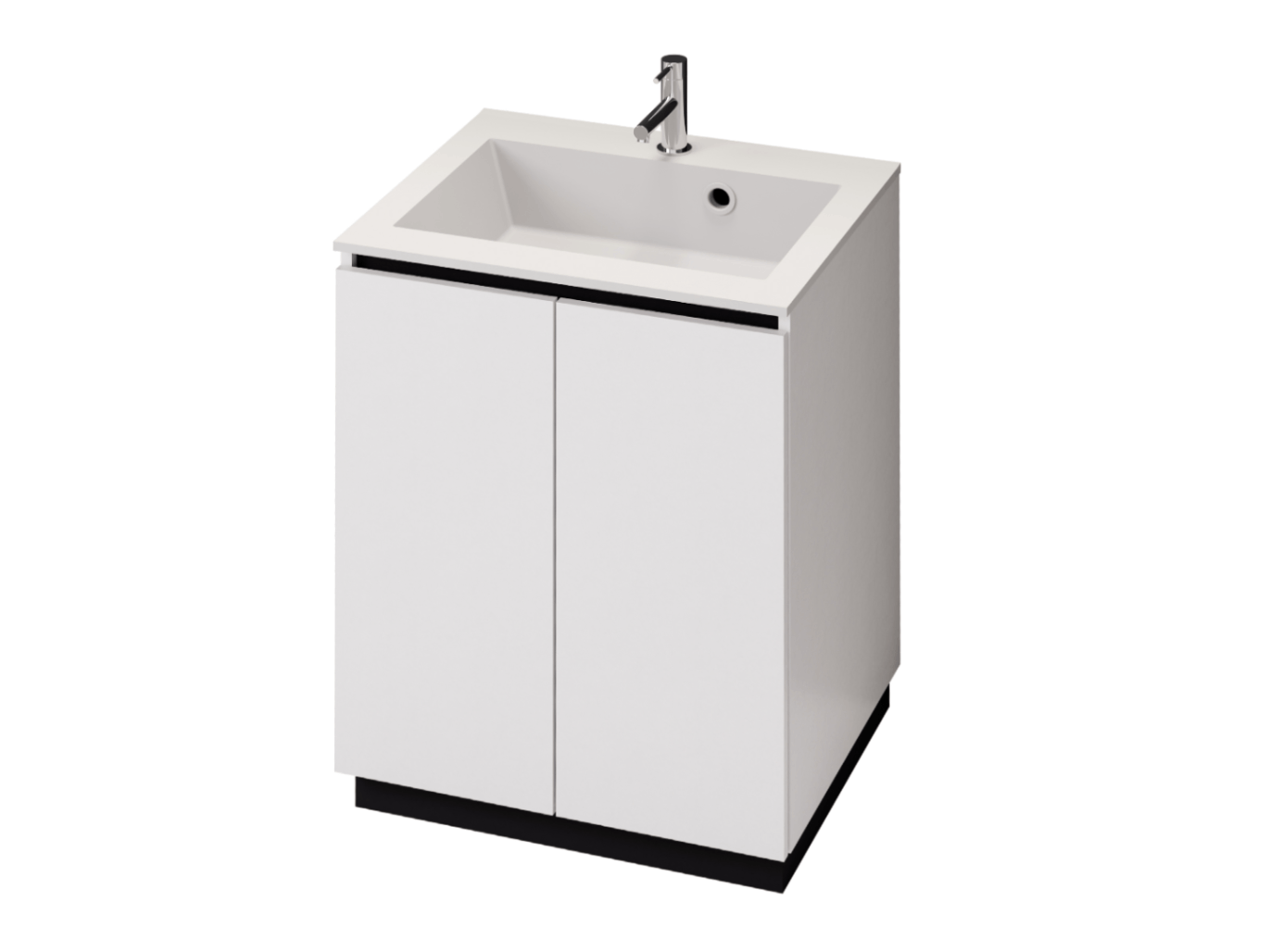 洗面台スタンディングタイプW600×D450×H800（ステンレスボウル+木製