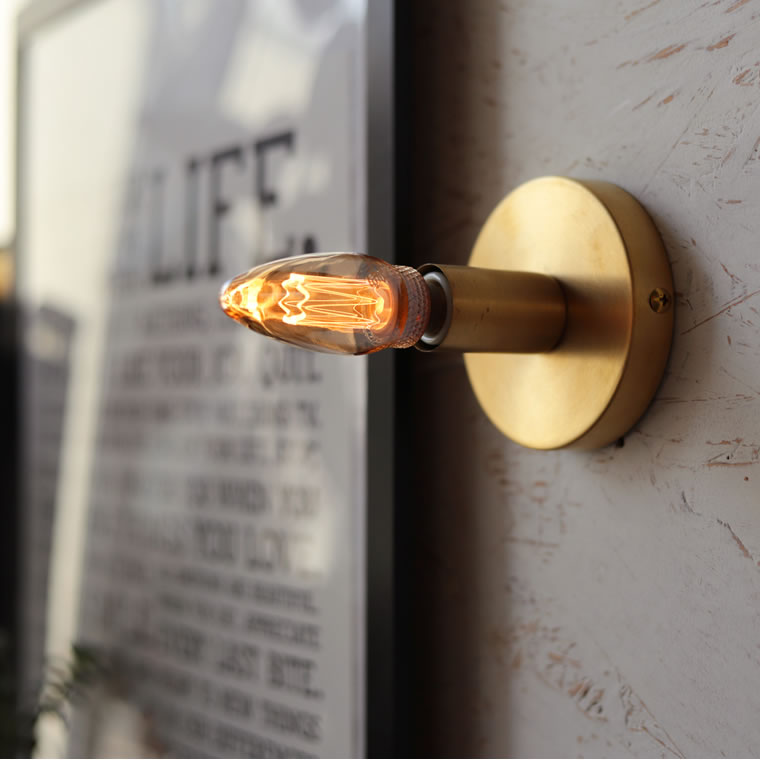 E17ノスタルジア シャンデリアゴールド(調光器対応) | エジソンバルブ