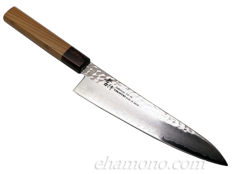 堺孝行 V金10号ダマスカス33層鎚目 和牛刀210