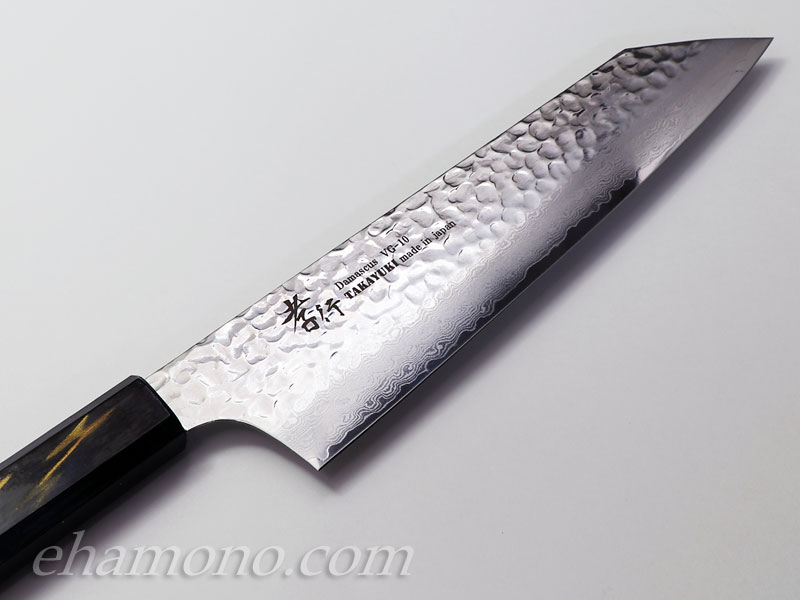 堺孝行 V金10号ダマスカス33層鎚目 剣型牛刀（切付牛刀）190 樫漆彩宇