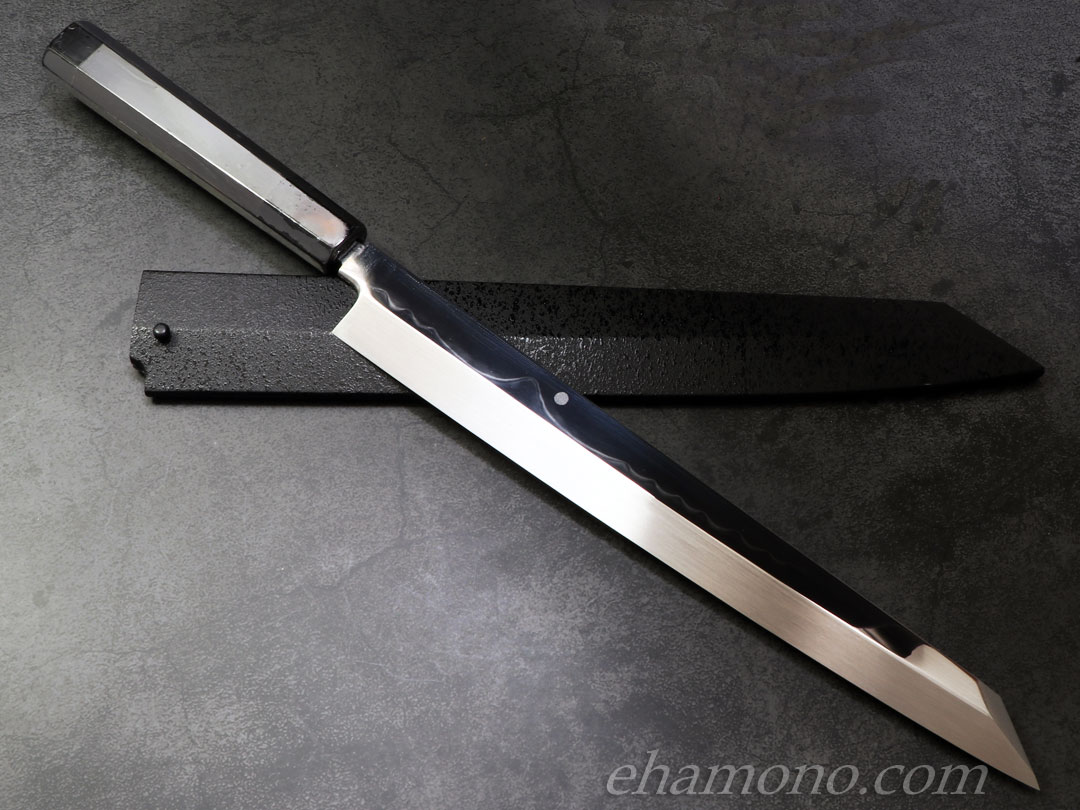 堺孝行 富嶽 剣型柳刃 白二鋼本焼 鏡面300