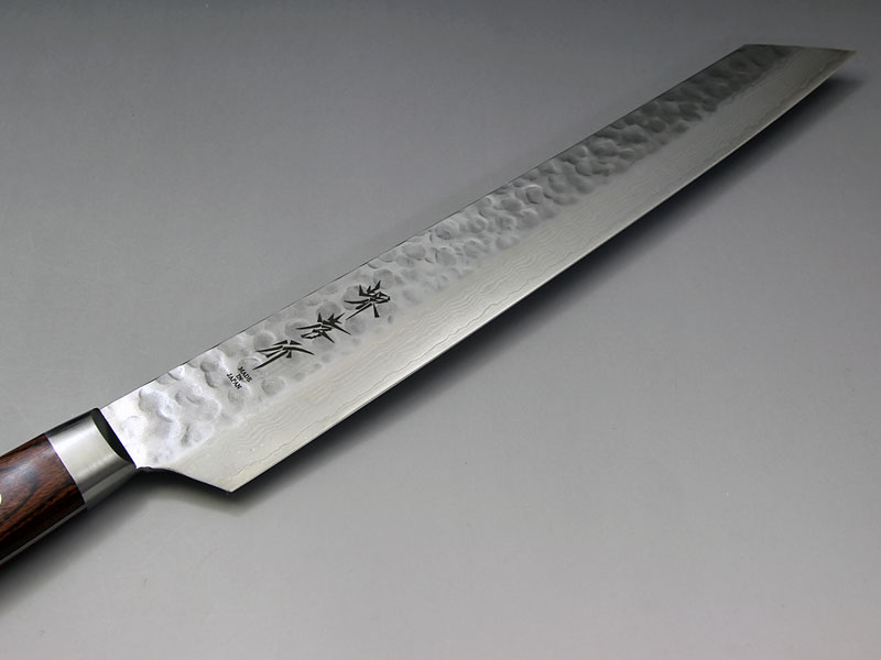 V金10号割込 ダマスカス17層鎚目 切付柳刃270