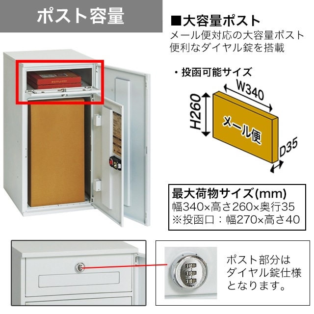 表札穴・子機穴加工なし】 宅配ボックス搭載門柱 REGALIO-2 レガリオ2