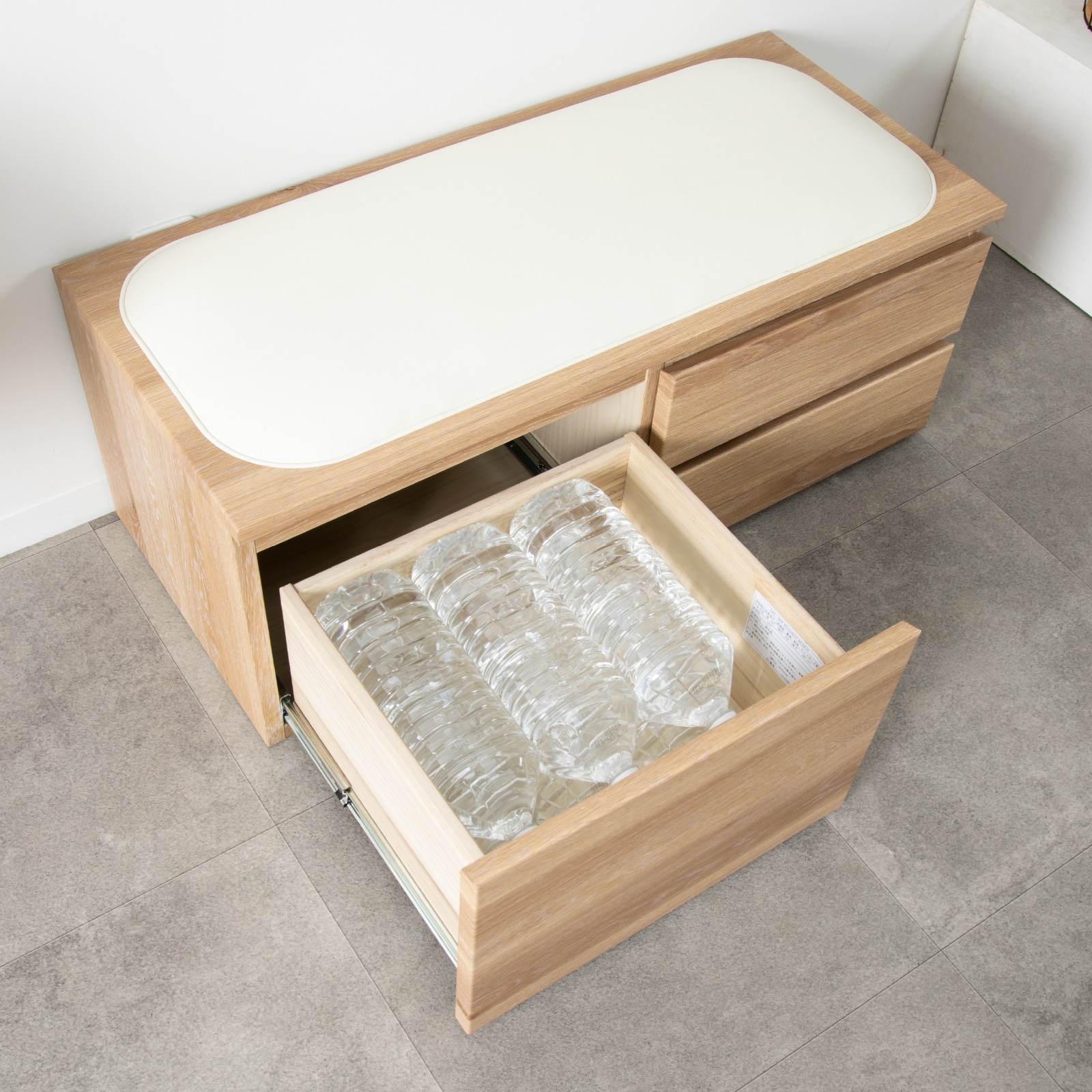 収納 チェスト ベンチ 大容量収納 ホワイト ブラウン MY 90 チェスト