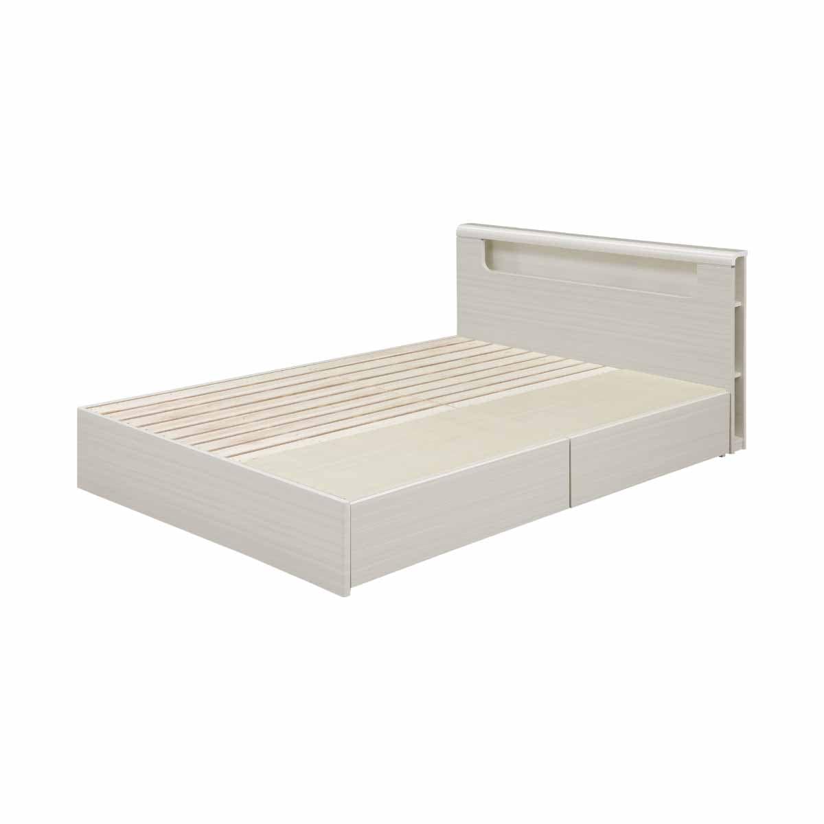 幅140][ダブル］ すのこベッド べッドフレーム 木製 ホワイト